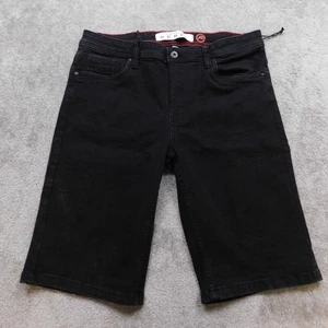 Artful Rebel Denim Shorts 34x12 Mens Black Stretch 12" inseam Mid Rise Over Knee - Picture 1 of 12