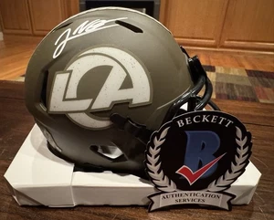 Jared Vers handsigniert LA Rams Salute To Service Mini Helm Zeuge Beckett - Bild 1 von 12