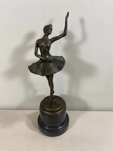 Signierte Aldo Vitaleh Bronze 12"h tanzende Ballerina Statue - Bild 1 von 17
