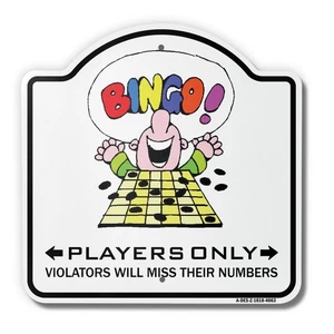 Bingo Player 18" X 18" Heavy-Gauge Aluminum Architectural Sign - Picture 1 of 4