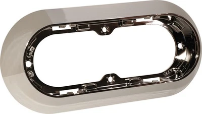 Grote 42153 Chrome Surface-Mount Snap-In Flange (For 6" Oval Lights) - Image 1 of 2