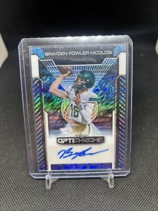 Brayden Fowler Nicolosi Leaf Optichrome Auto Autographed Card /7 - Picture 1 of 2