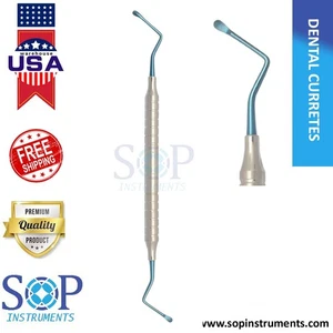 Dental Lucas Curette 2.5mm Blue Double Ended Surgical Instrument Stainless Steel - Picture 1 of 3