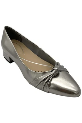 Easy Spirit Mujer Cristen Sin Cordones Tacón Punta Planos Plateados Foto 1 de 3