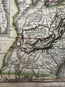 United States pre-Alabama Mississippi Georgia 1817 Arrowsmith Hall engraved map - Picture 1 of 7