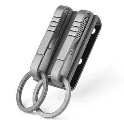 Belt Keychain Titanium Belt Loop Key Holder with Detachable Keyring for Men a... - Image 1 of 4