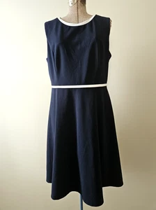 Tommy Hilfiger Damen Kleid dunkelblau Gr. 12 ärmellos Stretch Reißverschluss - Bild 1 von 9