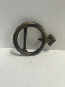 - Vintage 1970er Messing Gürtelschnalle männlich Mann Symbol kostenloser Versand  - Bild 1 von 3