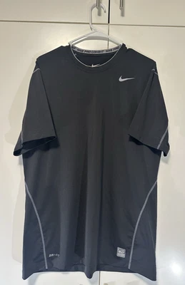 Nike Pro Combat Dri-Fit Fitted Training Black Shirt Men’s XL 269609-010 - Image 1 of 4