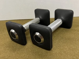 Peloton Black 5LB Pound Dumbell Weight Set of 2 Square Shape Workout Gym - Picture 1 of 2