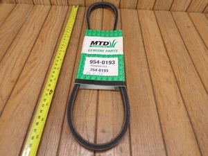 MTD BELT 954-0193, REPLACES: 754-0193, BRAND NEW, SIZE 1/2" x 35" MADE IN USA. - Picture 1 of 2