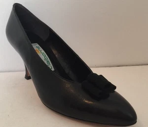 Vintage Liz Claiborne Black Pumps Heels Made In Spain Women's Size 7.5 M - Picture 1 of 8
