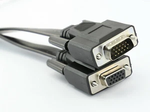 FLAT VGA Cavo Prolunga Monitor Sottile 15 Pin Piombo Completamente Cablato 1m 2m 3m - Foto 1 di 8