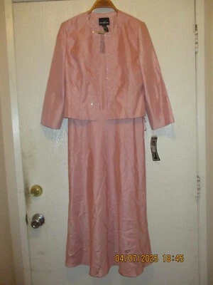 Nuevo Traje de Vestido Positive Attitude Rosa Con Cuentas 2 Piezas (Talla 10) Foto 1 de 4