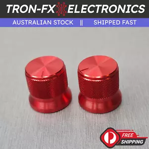 2PCS 17x16mm Red Aluminium Knob for D-Shaft 6MM Pot - Picture 1 of 5