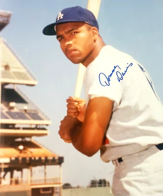 Autograph Tommy Davis Los Angeles Dodgers Photo w/COA BB-165 - Image 1 of 4