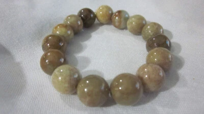 NEW multi color agate stone stretch bracelet 8" - Image 1 of 3