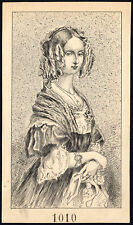 Antique Drawing-PORTRAIT-ELEGANT LADY-ITEM 1010-Gerard Claes-1900