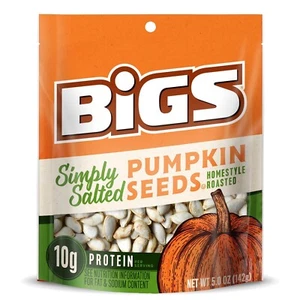 BIGS Simply Salted Pumpkin Seeds, Keto Friendly Snack, Low Carb Lifestyle, 5oz - Picture 1 of 1