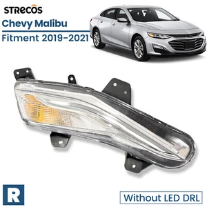 Halogen Fog Light Without LED DRL For 2019-2021 Chevy Malibu Right Side 3 Pins - Picture 1 of 8