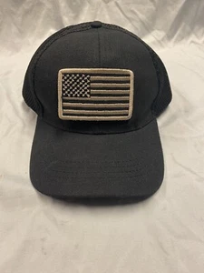 Cappello camionista patriottico bandiera americana USA tinta unita regolabile uomo nuovo senza etichette - Foto 1 di 8