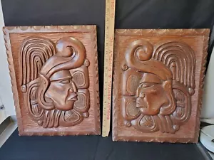 Vintage handgeschnitzte einheimische Wandtafeln - Bild 1 von 3