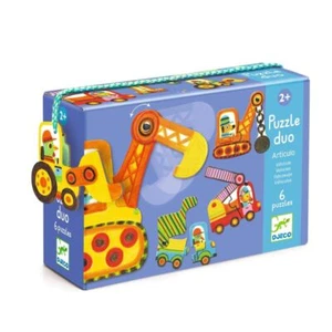 Djeco Duo Vehicles Puzzle 12 Piece - Picture 1 of 3