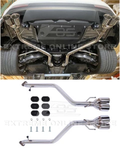 For 15-Up Lexus RC200t RC300 RC350 | Axle Back Muffler Delete Quad Tips Exhaust - Picture 1 of 12