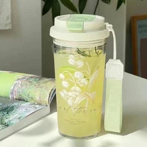 Girls Ins High Value Straw High Temperature Resistant Water Plastic Cup Z6A1 - Picture 1 of 15