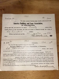 America Building And Loan Association Of Philadelphia (Nov 23, 1926) Contract - Picture 1 of 6