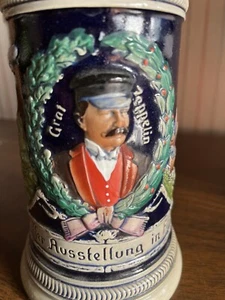 Original THEWALT Limited STEIN: GRAF ZEPPLEIN Luftschiffer Frankfort 1909 #2620 - Picture 1 of 7