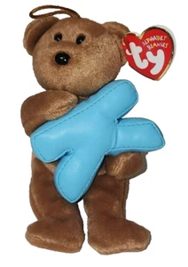 Ty Alphabet Beanie Baby LETTER K the Bear (5.5 Inch) NEW MWMT Plush Stuffed Toy - Picture 1 of 7