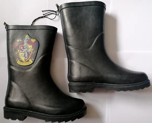 Harry Potter Gummistiefel Stiefel Gryffindor Badge UK 12 Jnr schwarz - Bild 1 von 3