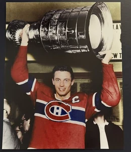 Jean Beliveau Montreal Canadiens Vintage Stanley Cup 8x10 Glossy Hockey Photo 🏒 - Picture 1 of 1