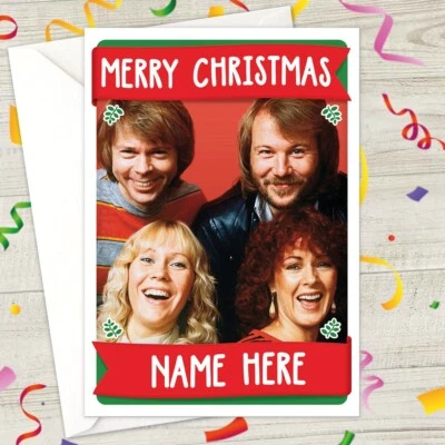 CARDTAILOR ABBA Personalised CHRISTMAS Card - xmas agnetha bjorn benny anni-frid