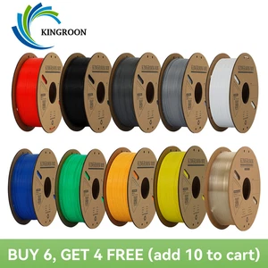 【Buy 10 Pay 6】Kingroon 1KG PLA PETG Silk Matte 1.75mm 3D Printer Filament Spools - Picture 1 of 77