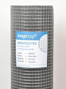 Volierendraht 12x12mm Masche 1.05mm stark Drahtzaun Drahtgitter 5m Käfigdraht - Bild 1 von 3