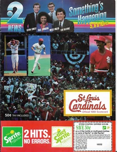 1988 ST LOUIS CARDINALS BASEBALL  SCORECARD  VS  New York  Mets Unscored - Picture 1 of 3