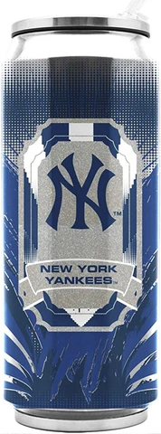 New York Yankees Stainless Steel 16.9oz Thermo Can [NEW] MLB Mug Tumbler Coffee Cover