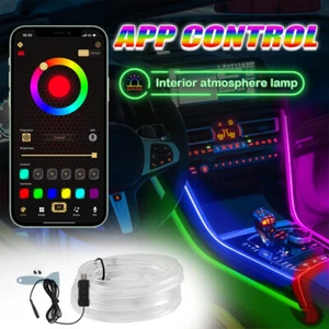 USB RGB Automóvil Atmósfera Interior Ambiente Tira de Luz LED Flexible Decoración Lámpara 5m - Imagen 1 de 13