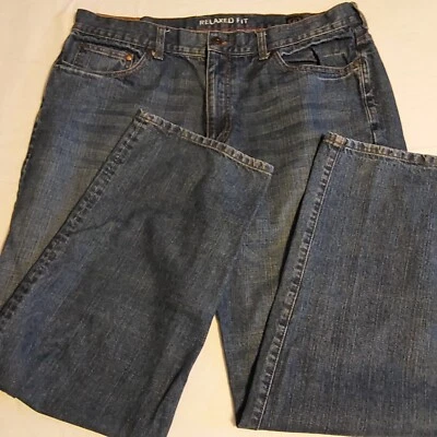 Chaps Straight Leg Mens Jeans Size 38x32 Relaxed Fit 1978 Chaps Denim Dark Wash - Image 1 of 4