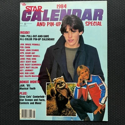 TIGER BEAT STAR 1984 CALENDAR AND PIN-UP SPECIAL Stray Cats, Adam Ant, Baio MINT - Image 1 of 4