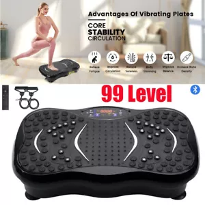 Vibrationsplatte Vibrationstrainer Fitness Rüttelplatte 99 Level 150kg Schwarz - Bild 1 von 18