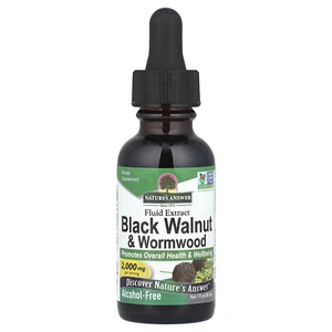 Black Walnut & Wormwood, Fluid Extract, Alcohol-Free, 1 fl oz (30 ml) - Picture 1 of 2