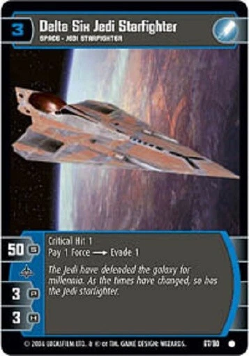STAR WARS TCG WOTC PHANTOM MENACE DELTA SIX JEDI STARFIGHTER 67/90 GEM MINT - Image 1 of 1