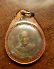 BRONZE LUANG PHOR WASSANA RIEN THAI BUDDHIST MONK TEMPLE AMULET 