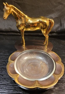 Vintage Philadelphia MFG Co. 6" groß Kupfer Bronze Pferd Hengst Statue Aschenbecher - Bild 1 von 7