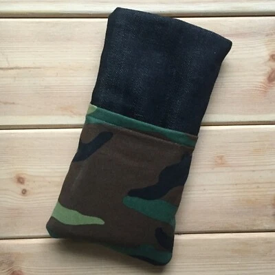 FOR HTC U11 LIFE / U12+ HANDMADE PHONE CASE FABRIC AND SMALL POCKET CAMOUFLAGE - Image 1 of 4