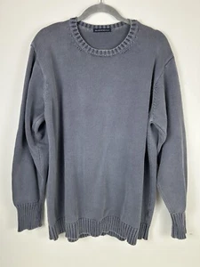 Brandy Melville Women's Sweater 100% Cotton Navy Crewneck Made In Italy One Size - Picture 1 of 9