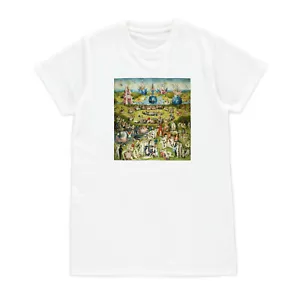 Garden of Earthly Delights T Shirt Hieronymus Bosch Art Horror Quirky Aesthetic - Picture 1 of 10